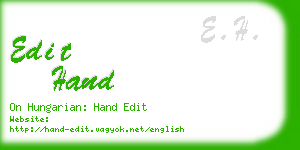 edit hand business card